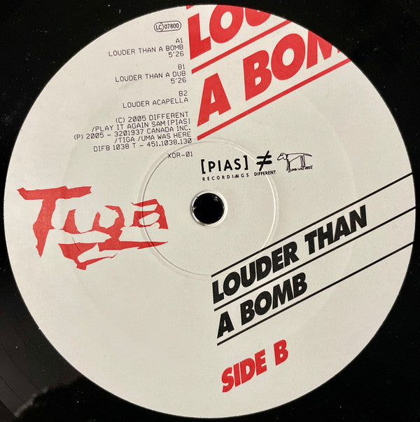 Tiga : Louder Than A Bomb (12", Single)