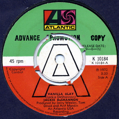 Jackie DeShannon : Vanilla 'Olay (7", Single, Promo)