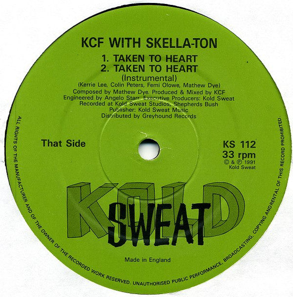 KCF* With Skella-Ton* : Taken To Heart / In Session (12")
