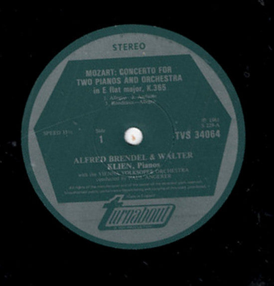 Mozart*, Alfred Brendel & Walter Klien : Complete Music For Two Pianos (LP, Album)