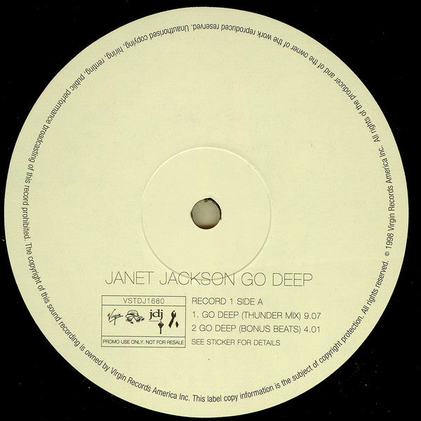 Janet Jackson : Go Deep (2x12", Promo)
