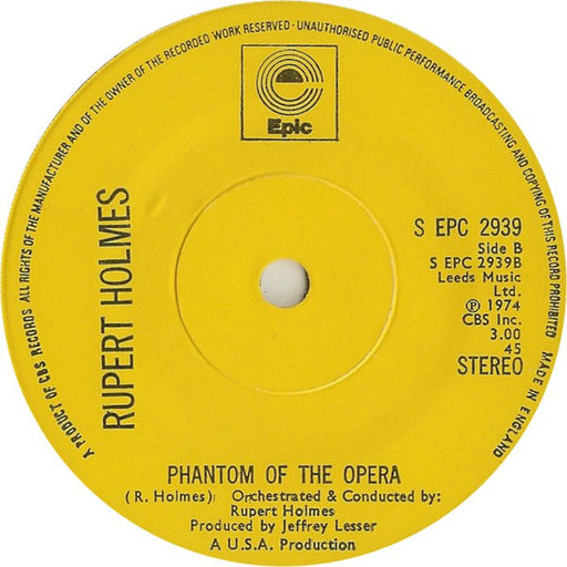 Rupert Holmes : Our National Pastime (7", Sol)