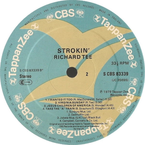 Richard Tee : Strokin' (LP, Album)
