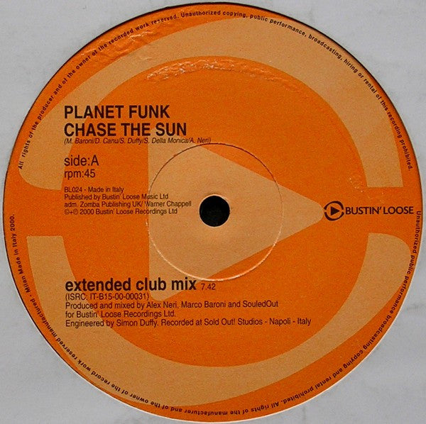 Planet Funk : Chase The Sun (12")
