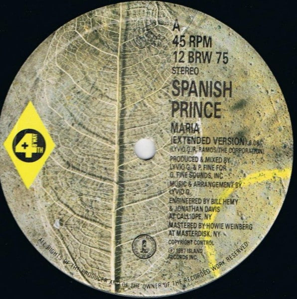 Spanish Prince : Maria / Dance Everybody Dance (12")