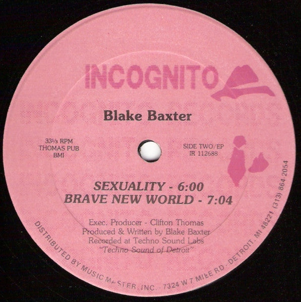 Blake Baxter : EP (12", EP)