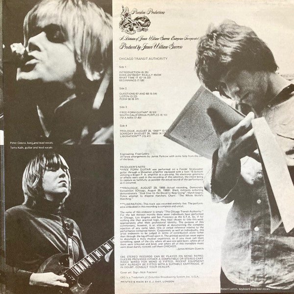 Chicago Transit Authority* : Chicago Transit Authority (2xLP, Album, Gat)