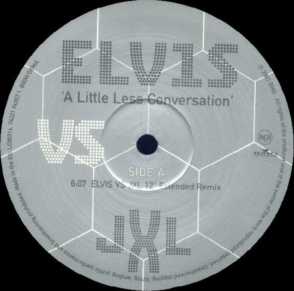 Elvis* Vs JXL* : A Little Less Conversation (12", Maxi)