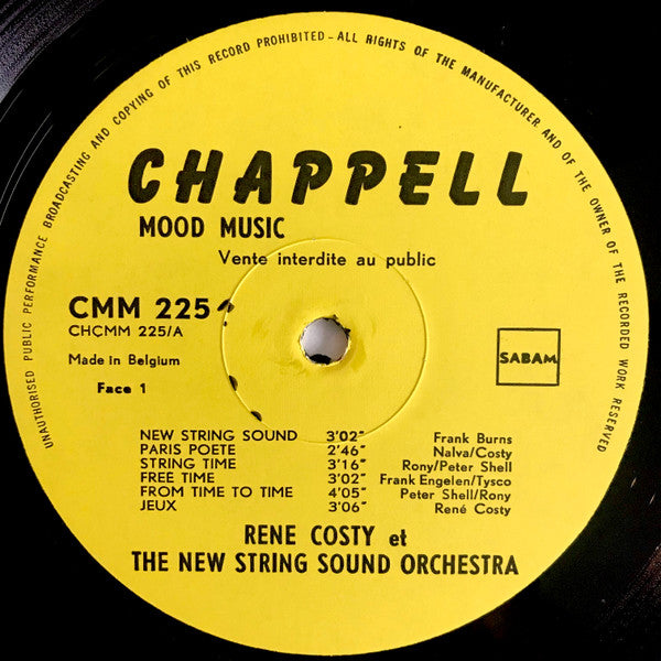 The New String Sound Orchestra Direction Rene Costy* : Chappell Mood Music Vol. 25 (LP)