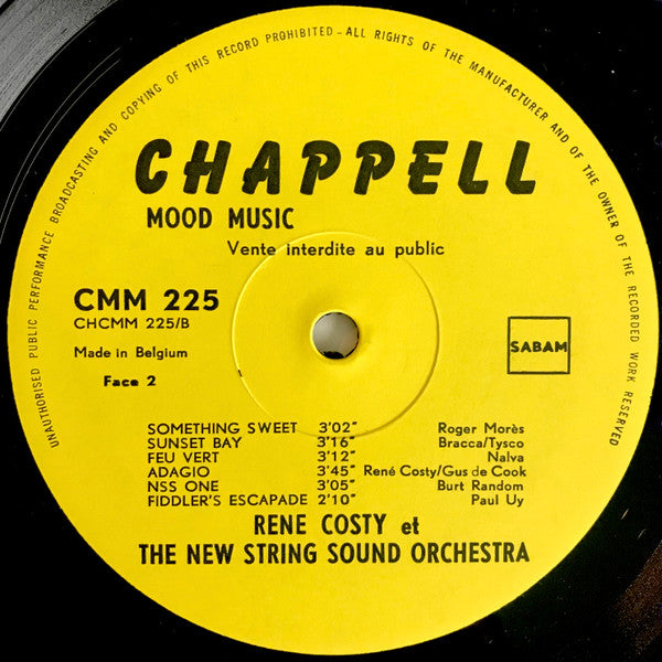 The New String Sound Orchestra Direction Rene Costy* : Chappell Mood Music Vol. 25 (LP)