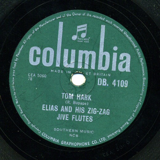 Elias And His Zig-Zag Jive Flutes : Tom Hark / Ry-Ry (Shellac, 10", Sou)