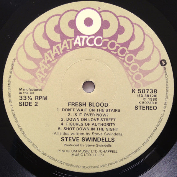 Steve Swindells : Fresh Blood (LP, Album)