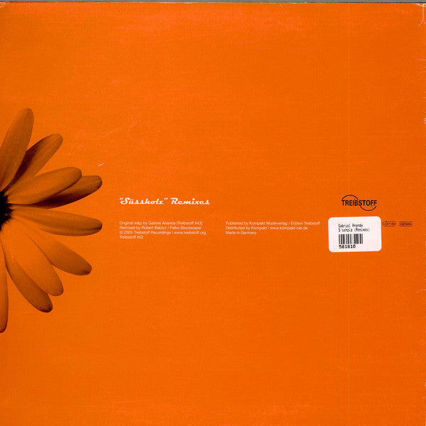 Gabriel Ananda : Süssholz (Remixes) (12")