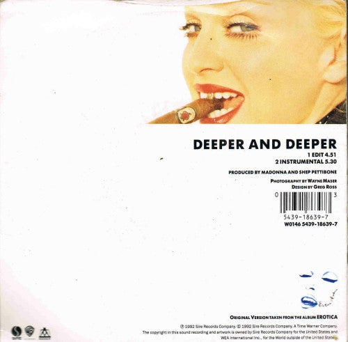 Madonna : Deeper And Deeper (7", Pap)