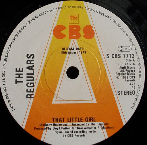 The Regulars : That Little Girl (7", Promo)
