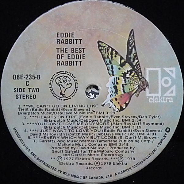 Eddie Rabbitt : The Best Of Eddie Rabbitt (LP, Comp)