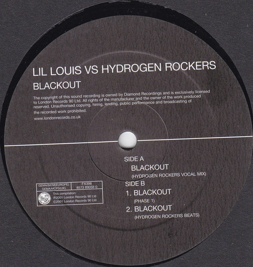 Lil Louis* Vs Hydrogen Rockers : Blackout (12")