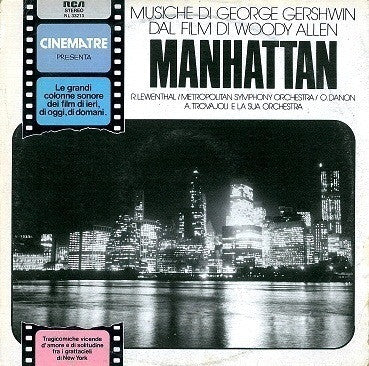 Raymond Lewenthal, The Metropolitan Symphony Orchestra Diretta Da Oskar Danon, Armando Trovaioli E La Sua Orchestra : Manhattan - Musiche Di George Gershwin Dal Film Di Woody Allen (LP, Album)