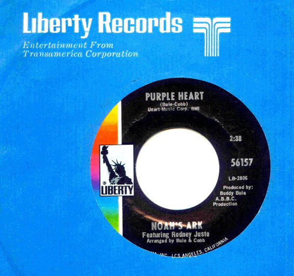 Noah's Ark Featuring Rodney Justo : Purple Heart / Stormy (7")