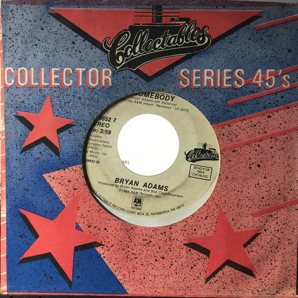 Bryan Adams : Run To You / Somebody (7", Single, RE)