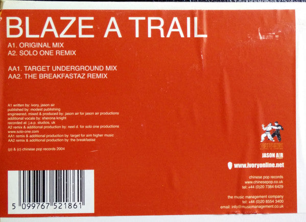 Ivory (4) : Blaze A Trail (12")