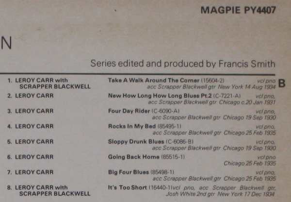 Leroy Carr : 'Don't Cry When I'm Gone' - Leroy Carr 1930-1935 (LP, Comp, Mono)