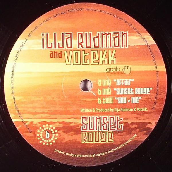 Ilija Rudman & Votekk : Sunset Rouge (12")