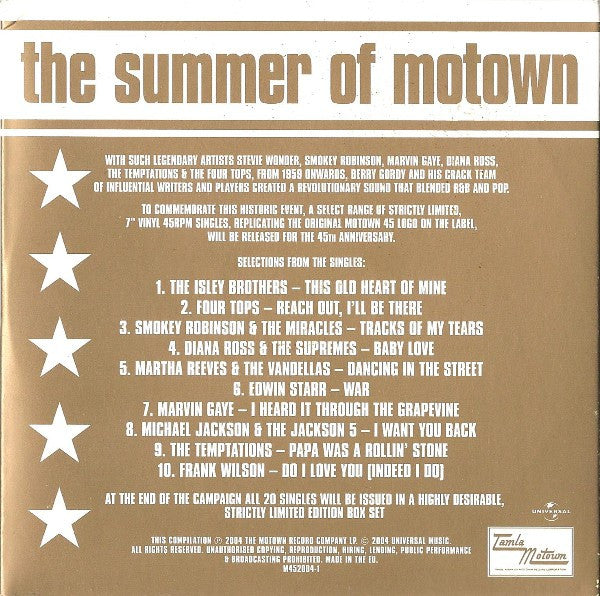 Various : The Summer Of Motown (CD, Comp)