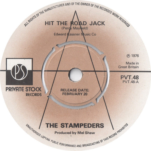 The Stampeders : Hit The Road Jack / Hard Lovin' Woman (7", Single, Promo)