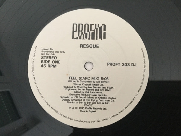 Rescue (3) : Feel (12", Promo)