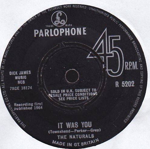 The Naturals (10) : Look At Me Now (7", Single)