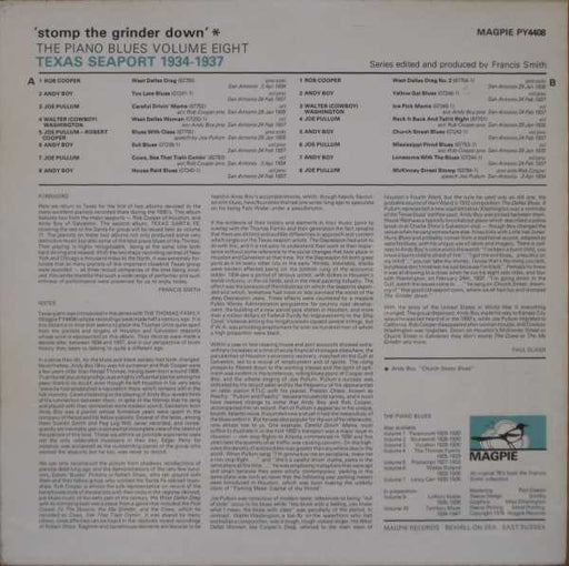 Various : 'Stomp The Grinder Down' - Texas Seaport 1934-1937 (LP, Comp, Mono)