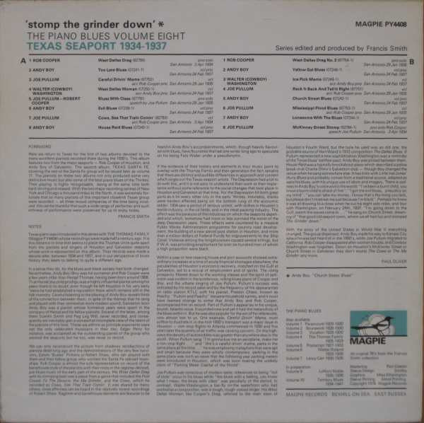 Various : 'Stomp The Grinder Down' - Texas Seaport 1934-1937 (LP, Comp, Mono)