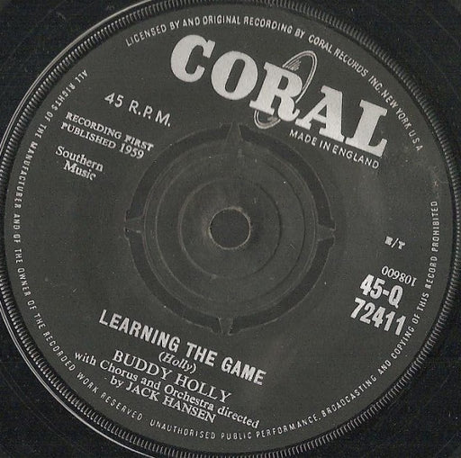 Buddy Holly : Learning The Game (7")