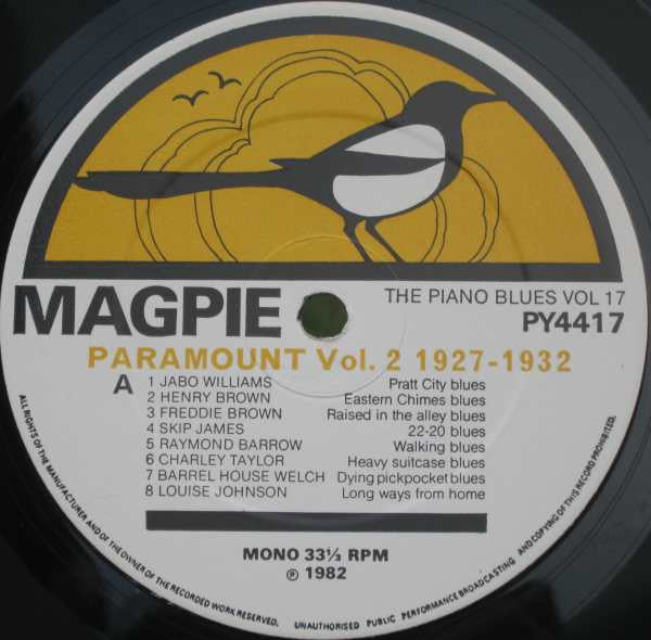 Various : 'Raised In The Alley' - Paramount Vol. 2 1927-1932 (LP, Comp, Mono)