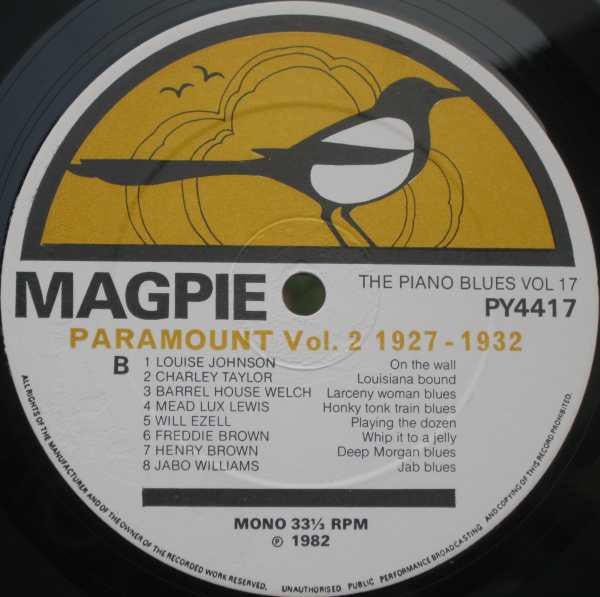 Various : 'Raised In The Alley' - Paramount Vol. 2 1927-1932 (LP, Comp, Mono)