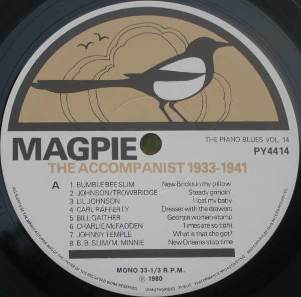 Various : 'Play It For Me' - The Accompanist 1933-1941 (LP, Comp, Mono)