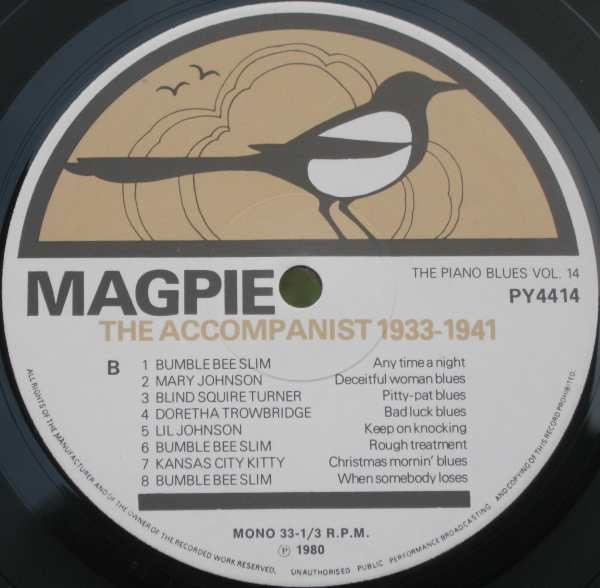 Various : 'Play It For Me' - The Accompanist 1933-1941 (LP, Comp, Mono)