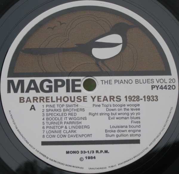 Various : 'Some Piano Player, I'll Tell You That' - Barrelhouse Years 1928-1933 (LP, Comp, Mono)