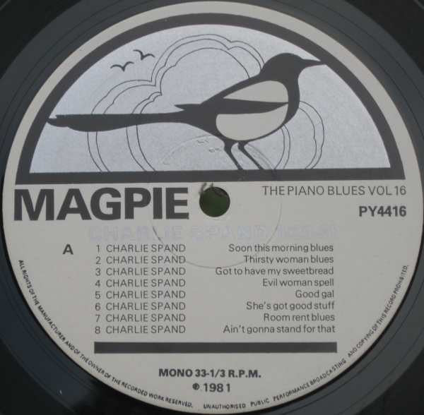 Charlie Spand : 'Soon This Morning' - Charlie Spand 1929-1931 (LP, Comp, Mono)