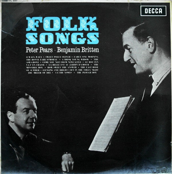 Peter Pears, Benjamin Britten : Folk Songs (LP)