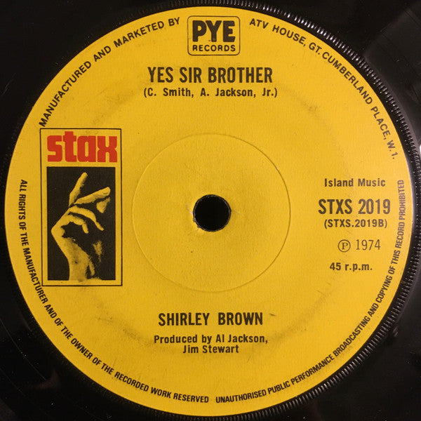 Shirley Brown : Woman To Woman / Yes Sir Brother (7", Single, Sol)