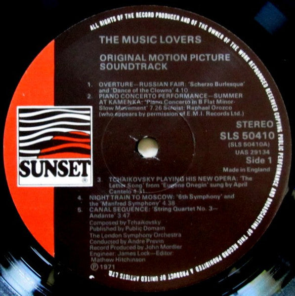 Tchaikovsky*, André Previn, The London Symphony Orchestra* : The Music Lovers - Original Motion Picture Soundtrack (LP, RE)