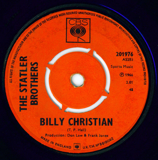 The Statler Brothers : Flowers On The Wall (7")