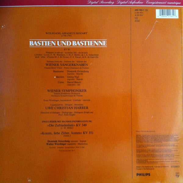 Mozart* : Bastien Und Bastienne - 2 Lieder KV 349 & 351 (LP, Album, Dig)
