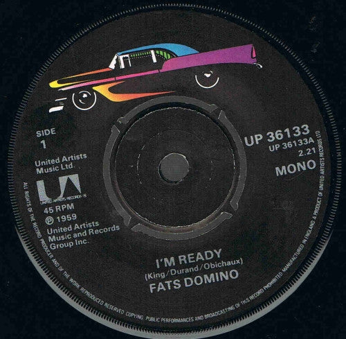 Fats Domino : I'm Ready / Margie (7", Mono, RE)