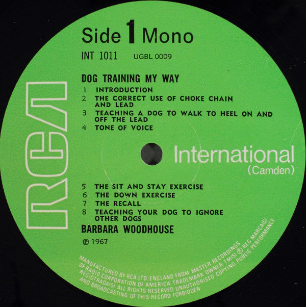 Barbara Woodhouse : Dog Training My Way (LP, Mono, RE)