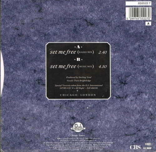 Sterling Void Featuring Paris Brightledge : Set Me Free (7")