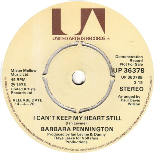 Barbara Pennington : Midnight Ride (7", Single, Promo)