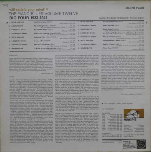 Various : 'Will Satisfy Your Mind' -  Big Four 1933-1941 (LP, Comp, Mono)